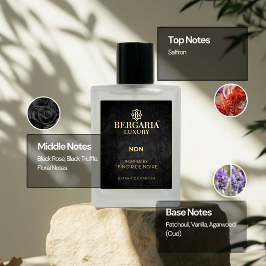 NDN | Extrait De Parfum | Inspired By Noir De Noir | 40% Oil Concentration | Lasts Upto 8 Hours | For Men & Women | 20ml